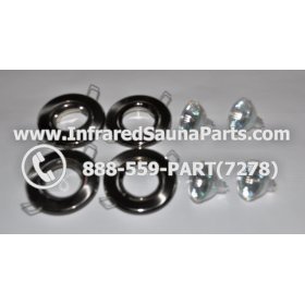 COMPLETE LIGHT ASSEMBLY 110V / 120V - COMPLETE LIGHT ASSEMBLY 4 HOUSING IN SILVER FINISH WITH 4 BULBS 110V / 120V 4