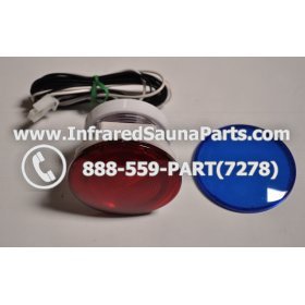 COMPLETE LIGHT ASSEMBLY 220V / 240V - COMPLETE LIGHT ASSEMBLY WITH BULB + RED AND BLUE COVER 220V / 240V 8