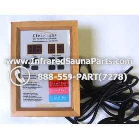 COMPLETE CONTROL POWER BOX WITH CONTROL PANEL - COMPLETE CONTROL POWER BOX CLEARLIGHT INFRARED SAUNA MODEL GD-1000 960W WITH ONE CONTROL 110V / 120V 2