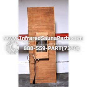 WOOD BENCHS + HEATERS - HEMLOCK WOOD BENCH + HEATHER + BLACK COVER ( 44.6" x 15.6" ) 4