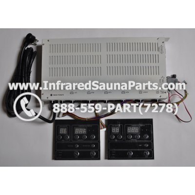 COMPLETE CONTROL POWER BOX WITH CONTROL PANEL - COMPLETE CONTROL POWER BOX ZENAWAKENING  INFRARED SAUNA STYLE 4 WITH TWO CONTROL PANELS 1