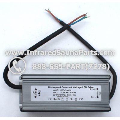 ADAPTERS / TRANSFORMERS - ADAPTERS TRANSFORMERS 110V /120V MSD-CV-40W CONSTANT WATERPROOF 1