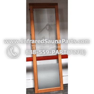 WOOD SAUNA WALLS - HEMLOCK WOOD SAUNA PANEL WITH GLASS ( 71.2" x 24" ) 1