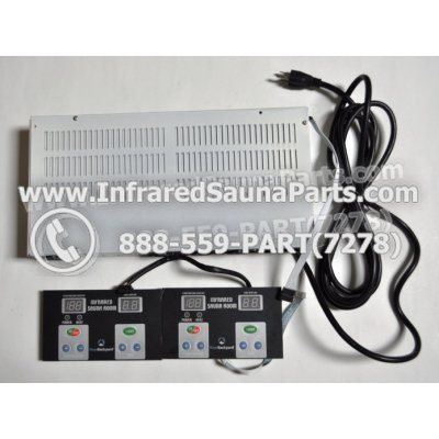 COMPLETE CONTROL POWER BOX WITH CONTROL PANEL - COMPLETE CONTROL POWER BOX GAIA INFRARED SAUNA STYLE 1 WITH TWO CONTROL PANELS 1